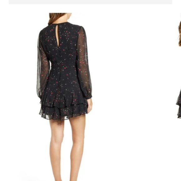 Lush Star Chiffon Dress, black, size S - Picture 2 of 6